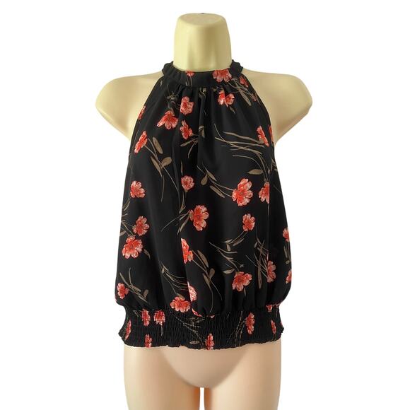 Sienna Sky- Black Floral Print Blouse Womens Size Medium - Picture 3 of 8
